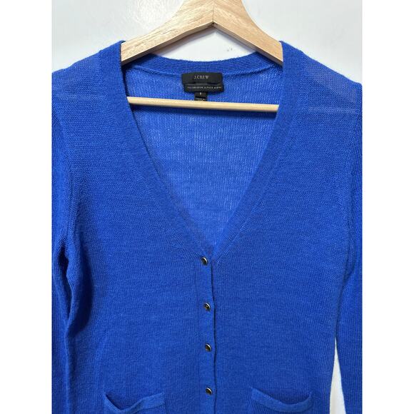 J. Crew Italian Spun Alpaca Blend Cardigan Sweater Lightweight Button Front Sz S - Picture 2 of 10